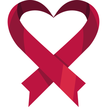 heart AIDS ribbon campaign png