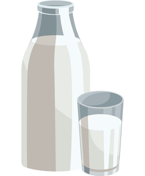 milk bottle and glass png