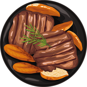 meat and potatoes frieds png