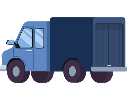 blue truck transport png