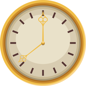 golden time clock watch png