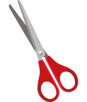 red scissors school supply png