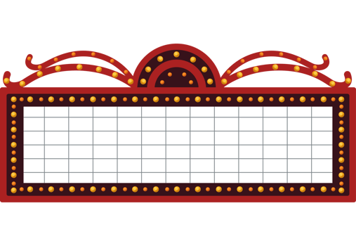 cinema theater billboard light png