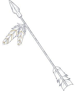 arrow with feathers boho png