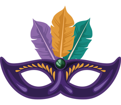purple mardi gras mask png