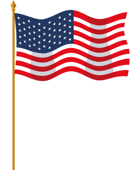 usa flag in pole png
