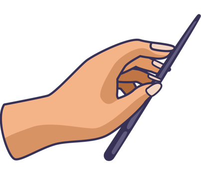 hand with needle png