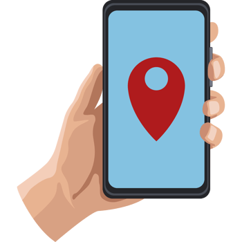 pin location in smartphone png