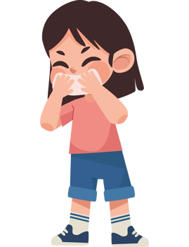 little girl sick with flu png