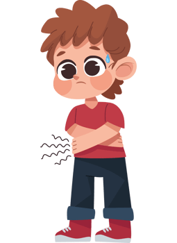 little boy sick with stomach ache png
