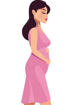 woman two months pregnant png