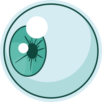 eye organ sticker retro png