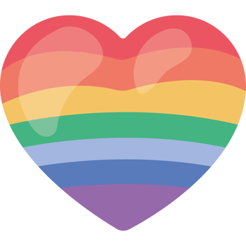 LGBTIQ flag in heart png