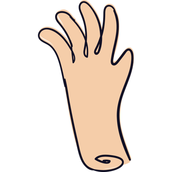 hand human line drawing png