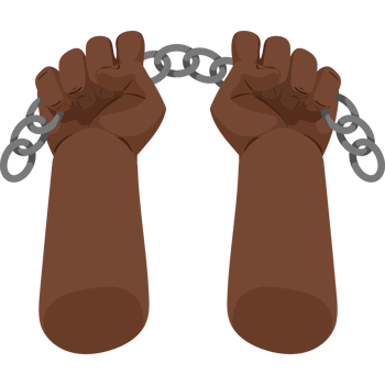 afro hands lifting chains png