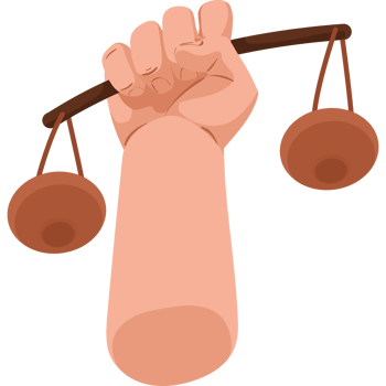 hand lifting justice balance png