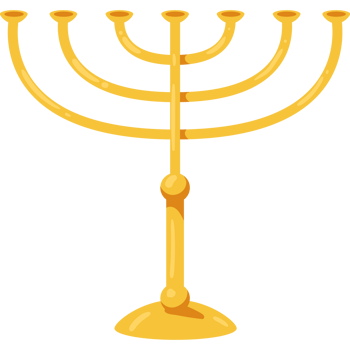 golden jewish chandelier png