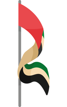 UAE flag in pole png