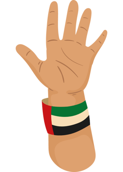 UAE flag in wristband png