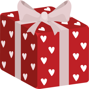 gift box with hearts png