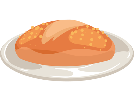 fresh bread in dish png