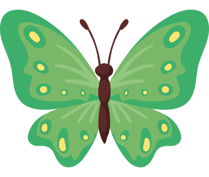 butterfly with green wings png