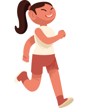 young woman running png