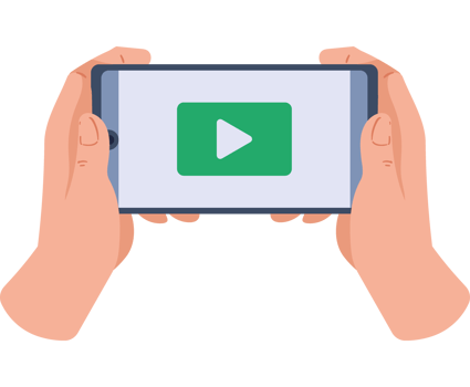 hands using smartphone device png