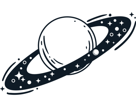 saturn planet surreal astrology png