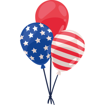 usa flag in balloons helium png