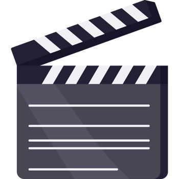 production movie clapperboard png