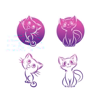 Cat Silhouettes, art vector design