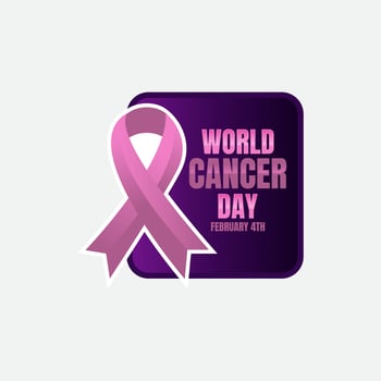 Illustration Of 4 February World Cancer Day Poster Or Banner Background. vector