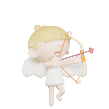 cute cupid draws a love arrow png