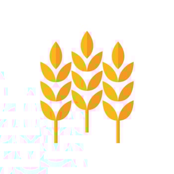 Gray Cereals icons set with rice, wheat, corn, oats, oats, barley signs isolated on white background. Ears symbol of wheat bread. Farm wheat symbol. vector