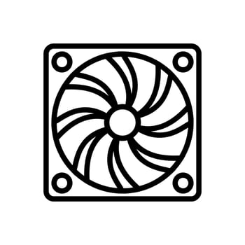 Fan icon on white background. Vector illustration.