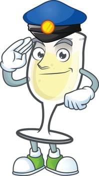 Champagne glass cartoon vector