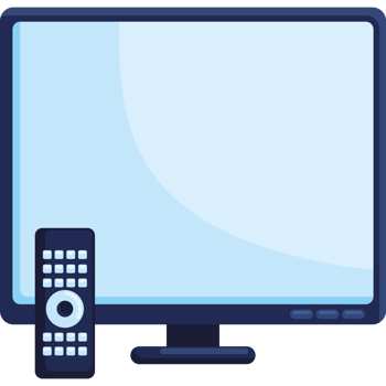 televisor with remote control png