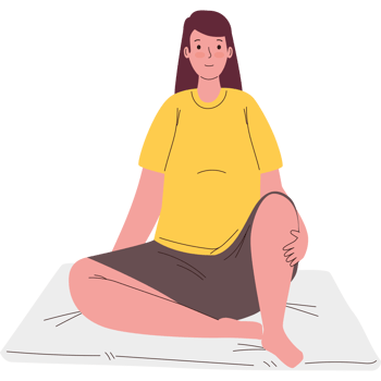 young woman seated png