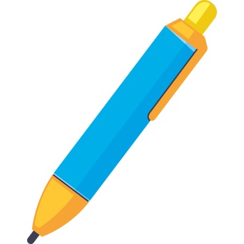 blue pen school supply png