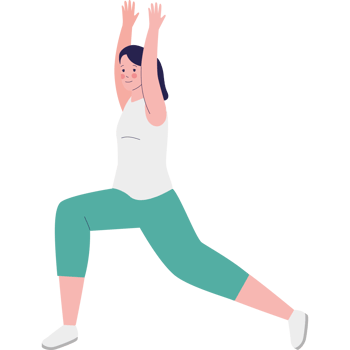 young athletic woman training png