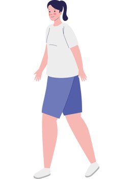 young athletic woman walking png