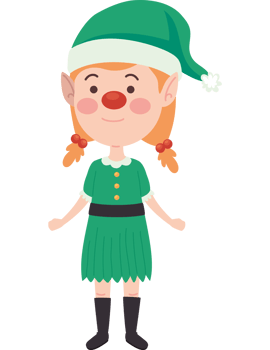 cute elf happy png