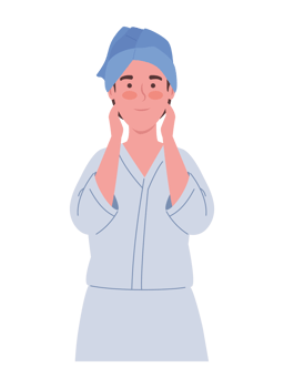 lady putting on makeup png
