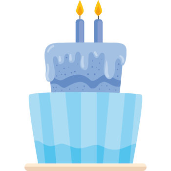 blue birthday cake png