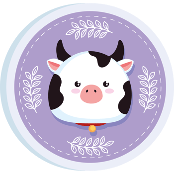 cute cow animal png