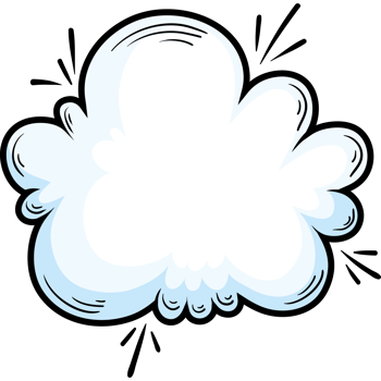 cloud pop art style png