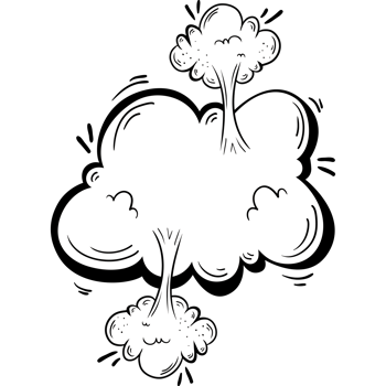 smoke cloud pop art style png