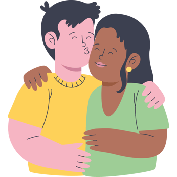 interracial lovers couple png