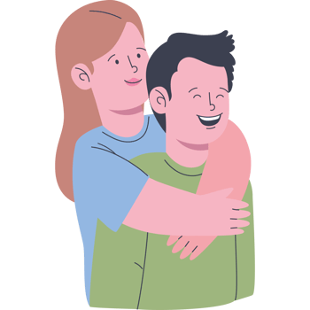 lovers couple hugging png